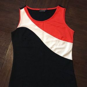 Color blocked sleeveless top (S)